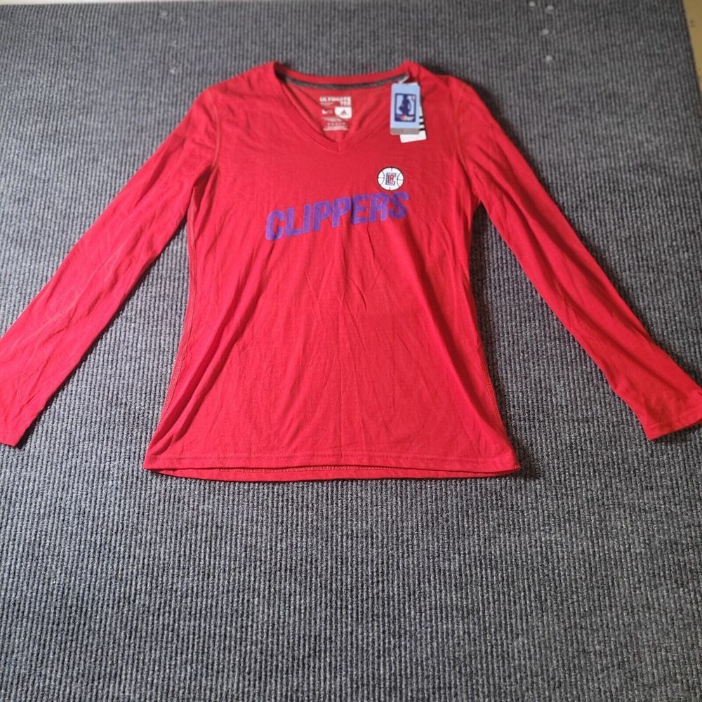 NWT NBA Womens Ultimate Tee/ L.A. CLIPPERS Ladies Long Sleeve Tee Shirt Large